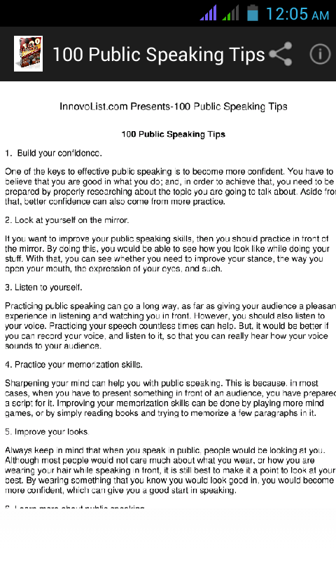 Public speaking tips