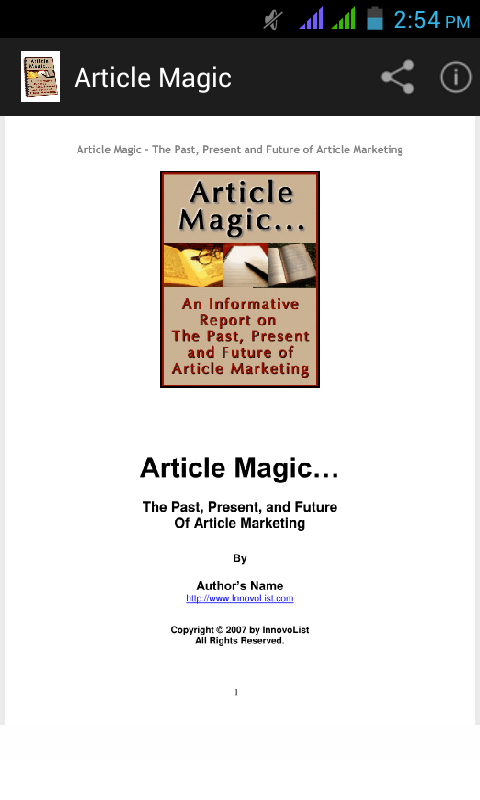 Article marketing